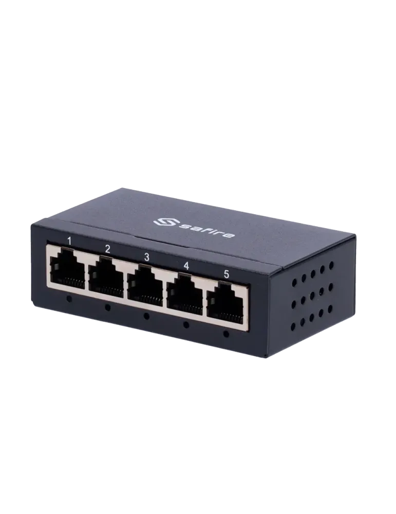 SAFIRE Switch de sobremesa - 5 puertos Gigabit - Velocidad 10/100/1000