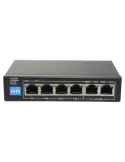 SAFIRE Switch PoE - 4 puertos PoE + 2 Uplink RJ45 - Velocidad hasta 10