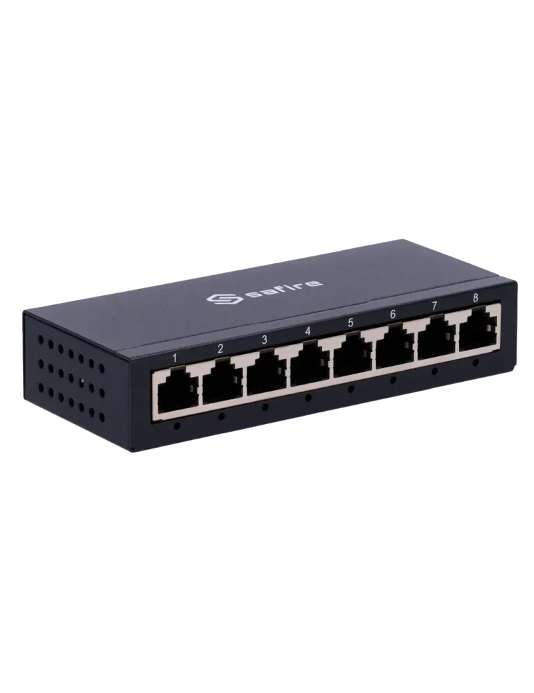 Safire Switch de sobremesa - 8 puertos Gigabit - Velocidad 10/100/1000