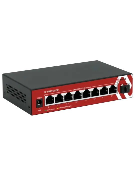 SAFIRE Switch Multigagibit 2,5Gbps - 8 puertos + 1 Uplink SFP 10G - Ve
