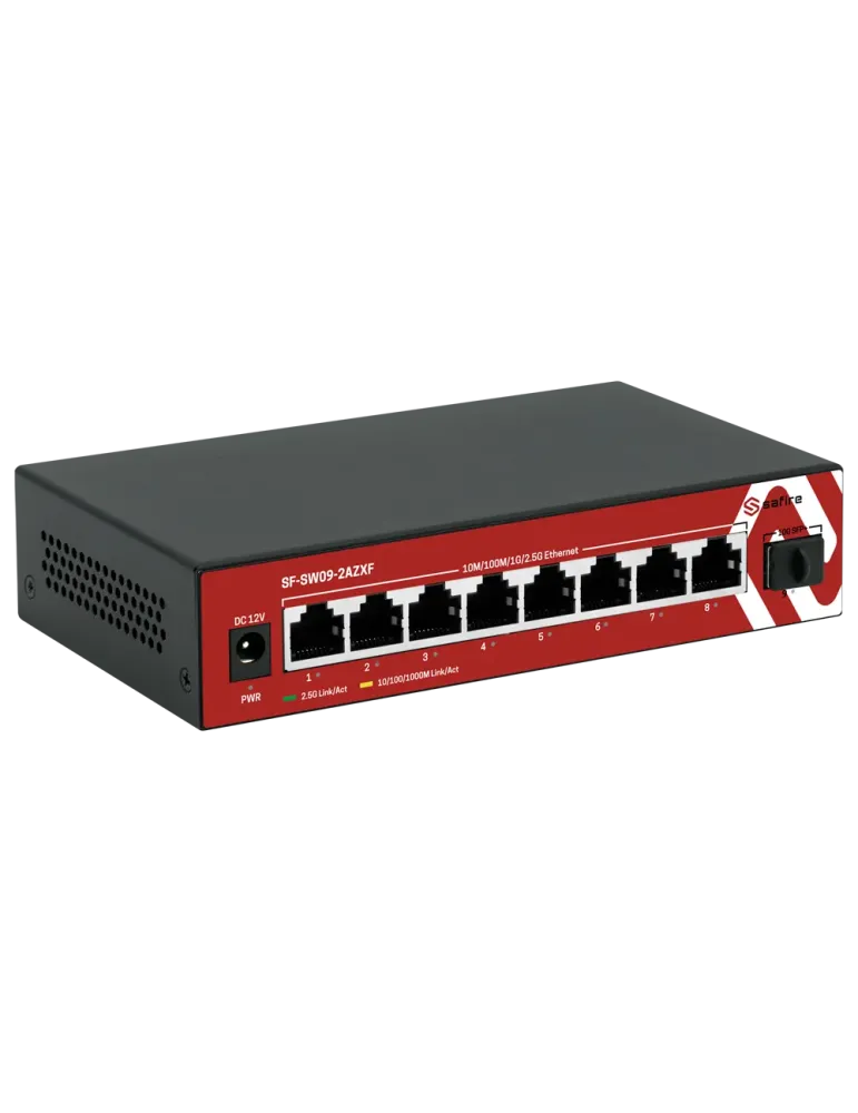 SAFIRE Switch Multigagibit 2,5Gbps - 8 puertos + 1 Uplink SFP 10G - Ve
