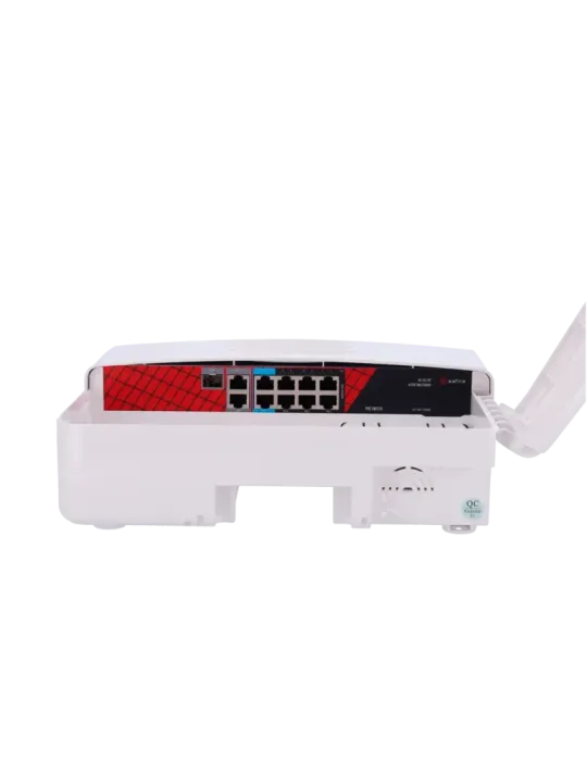 SAFIRE Switch PoE Exterior - 6 RJ45 PoE+ 2 RJ45 Hi-PoE 2 RJ45 Uplink 1