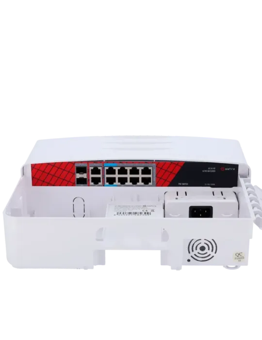 Safire Switch Hi-PoE de Exterior - 8 puertos PoE + 2 SFP + 2 RJ45 - Ve