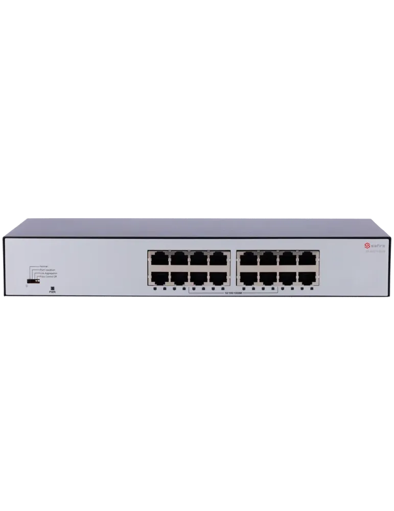 Safire Switch de sobremesa - 16 puertos Gigabit - Velocidad 10/100/100