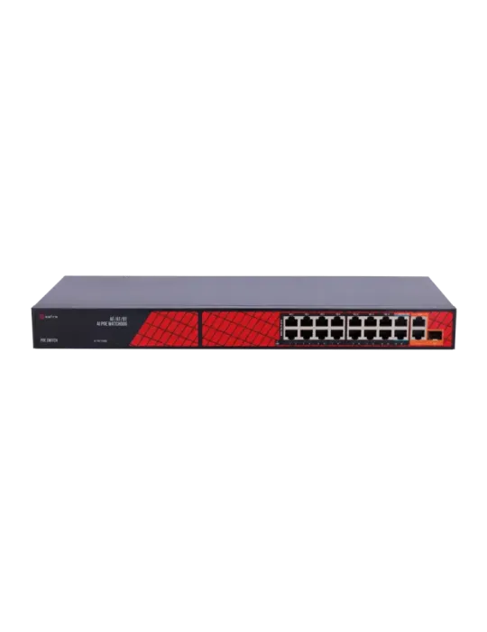 Safire Switch Hi-PoE - 16 Puertos PoE + 2 Uplink RJ45 + 1 Uplink SFP -