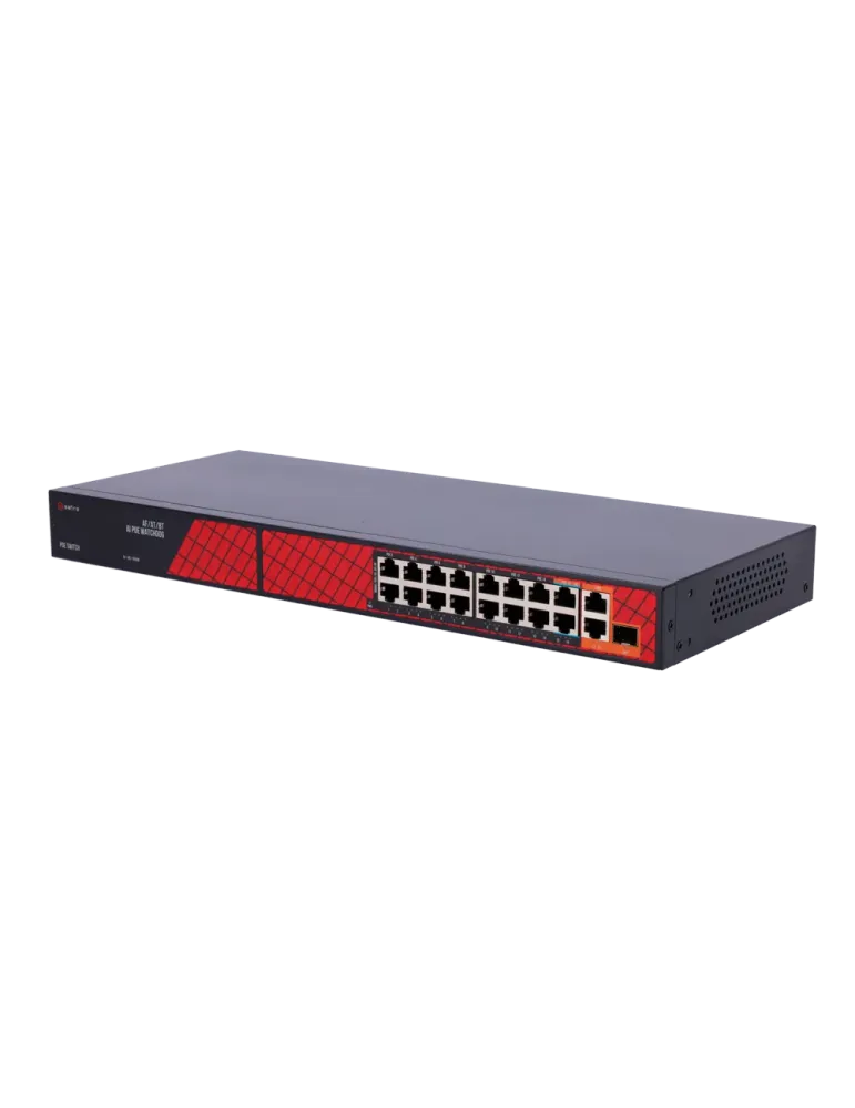 Safire Switch Hi-PoE - 16 Puertos PoE + 2 Uplink RJ45 + 1 Uplink SFP -