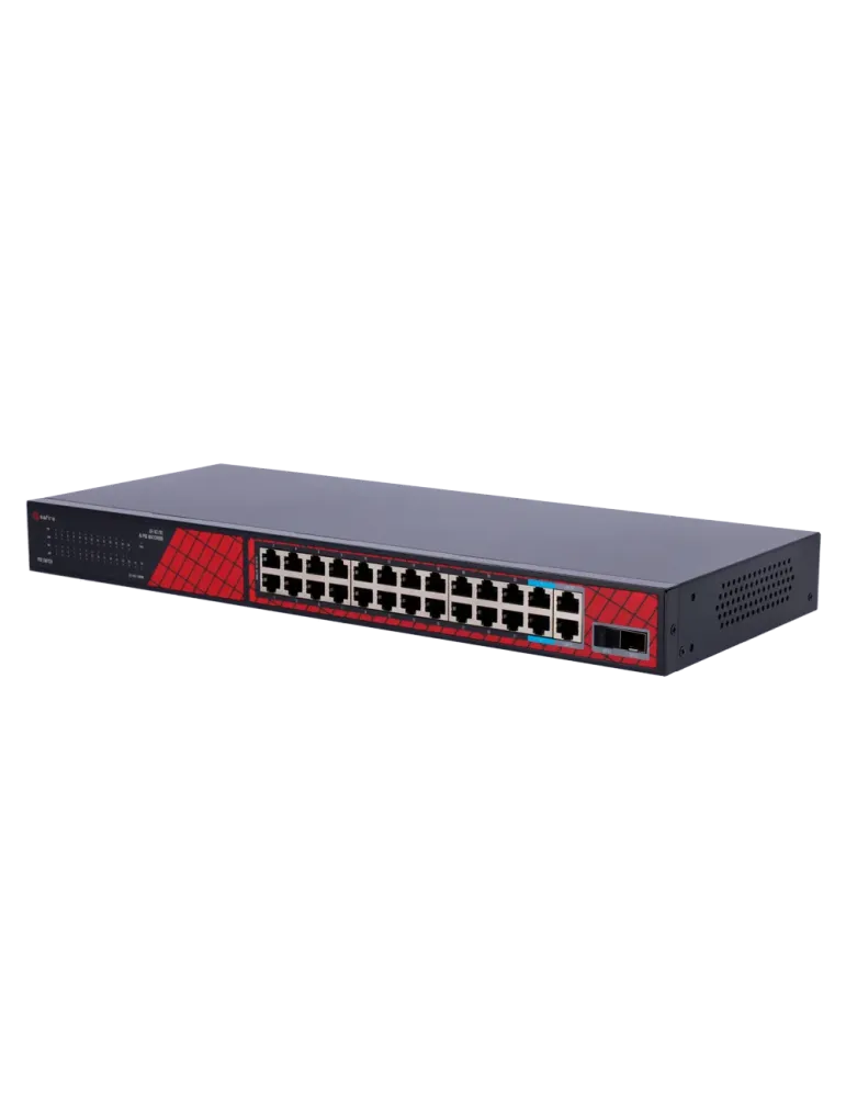 Safire Switch Hi-PoE - 24 puertos + 2 SFP Uplink + 2 Uplink RJ45 - Vel