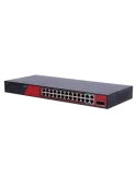 Safire Switch Hi-PoE - 24 puertos + 2 SFP Uplink + 2 Uplink RJ45 - Vel