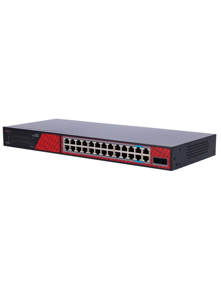 Safire Switch Hi-PoE - 24 puertos + 2 SFP Uplink + 2 Uplink RJ45 - Vel
