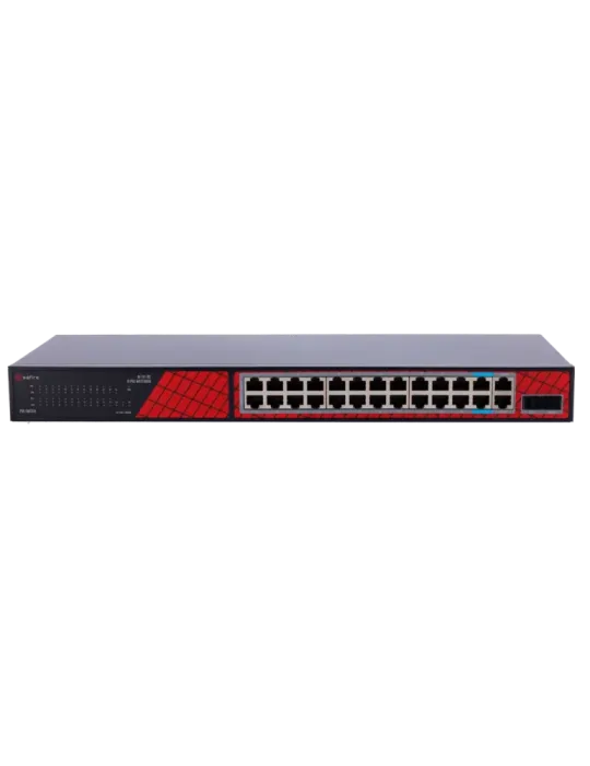 Safire Switch Hi-PoE - 24 puertos + 2 SFP Uplink + 2 Uplink RJ45 - Vel