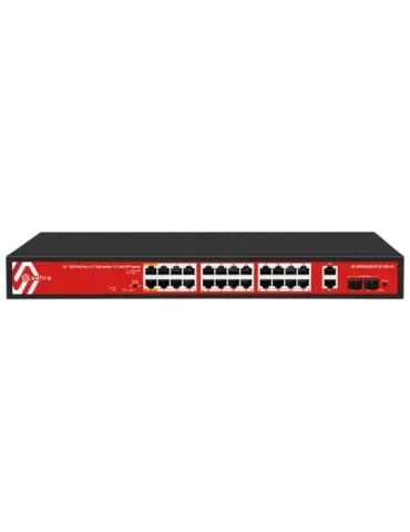 Safire Switch Hi-PoE - 24 puertos PoE + 2 SFP + 2 RJ45 - Velocidad de