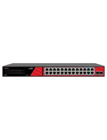 Safire Switch Hi-PoE - 24 puertos + 2.5GE SFP Uplink + 2 Uplink RJ45 -