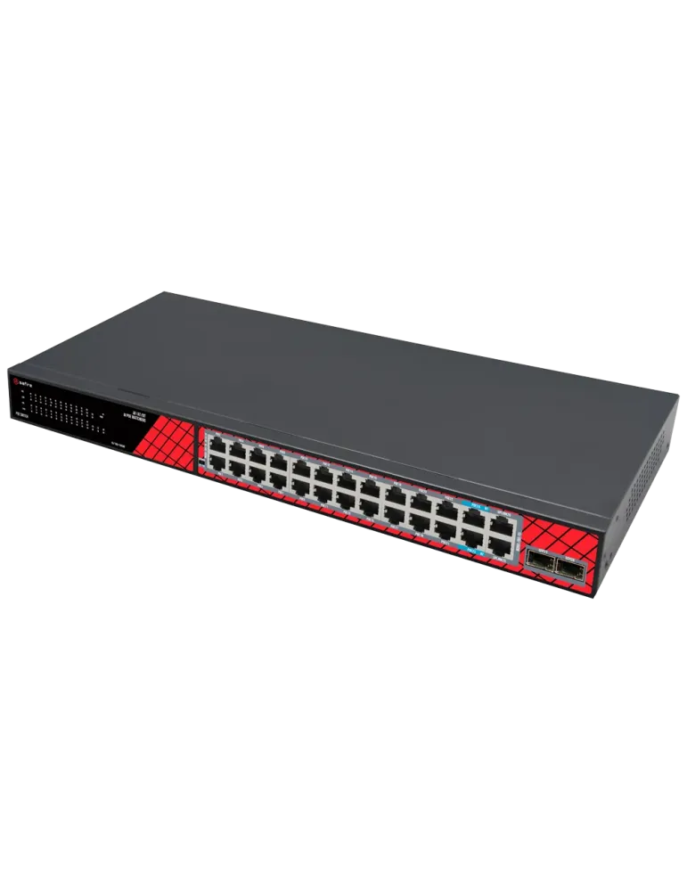 Safire Switch Hi-PoE - 24 puertos + 2.5GE SFP Uplink + 2 Uplink RJ45 -
