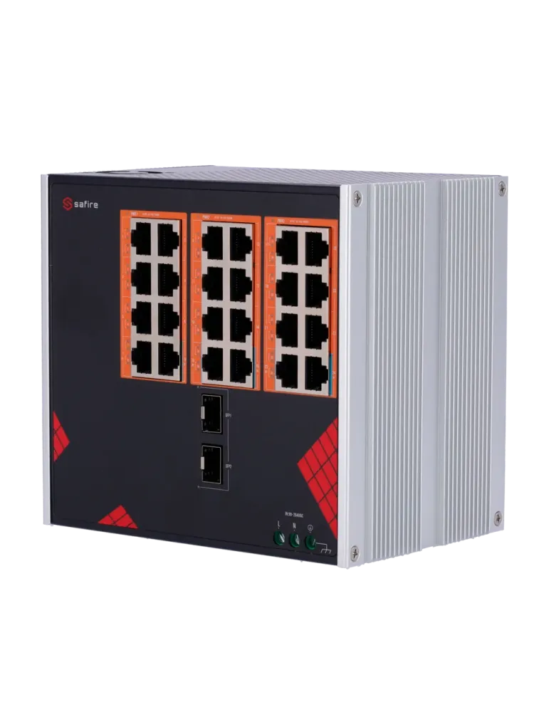 Safire Switch Industrial Alimentación AC 90~264V - 24 puertos Gigabit