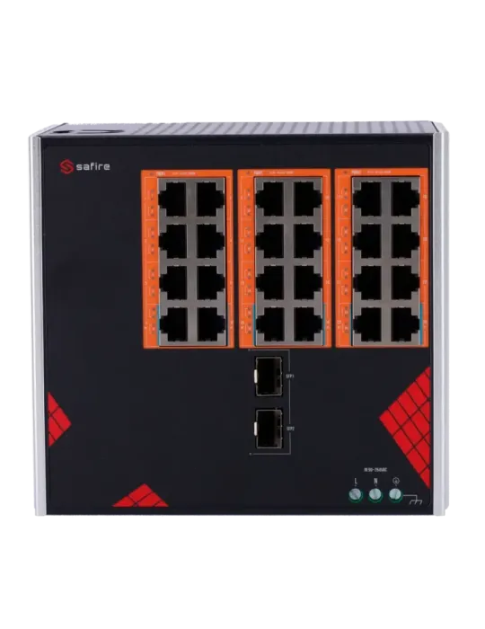 Safire Switch Industrial Alimentación AC 90~264V - 24 puertos Gigabit