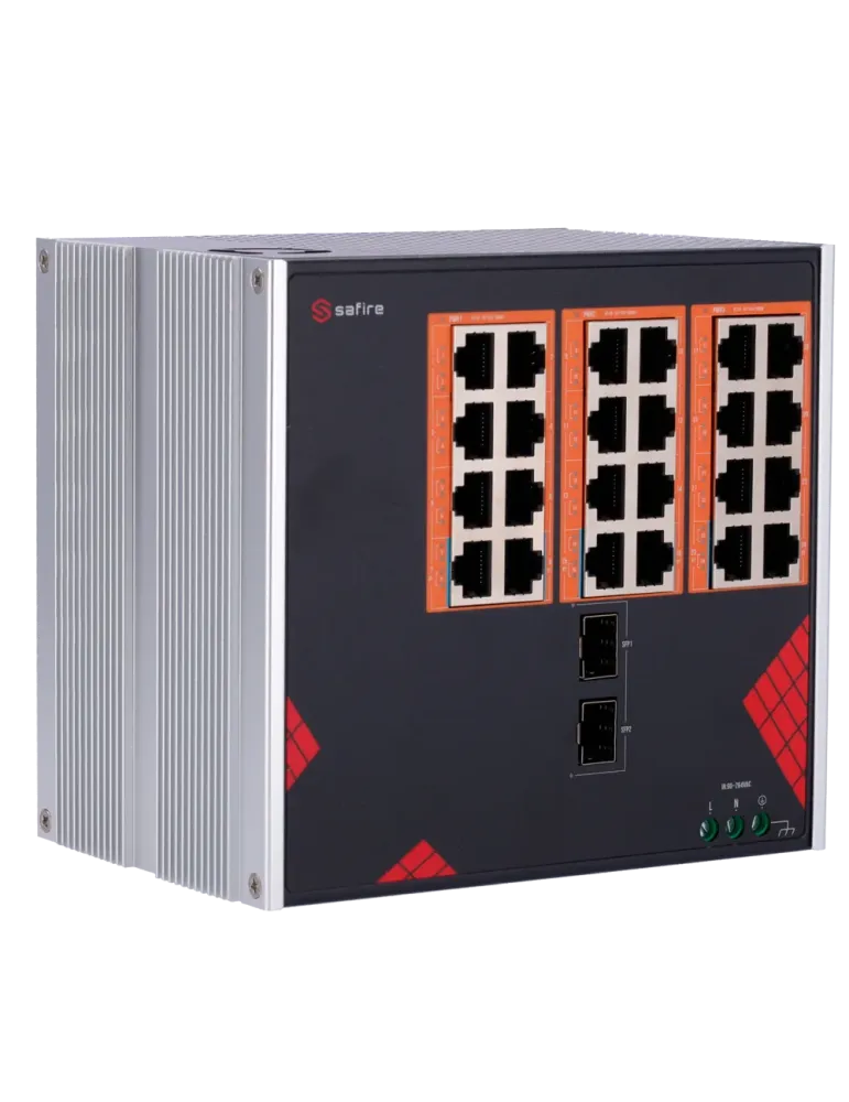 Safire Switch Industrial Alimentación AC 90~264V - 24 puertos Gigabit