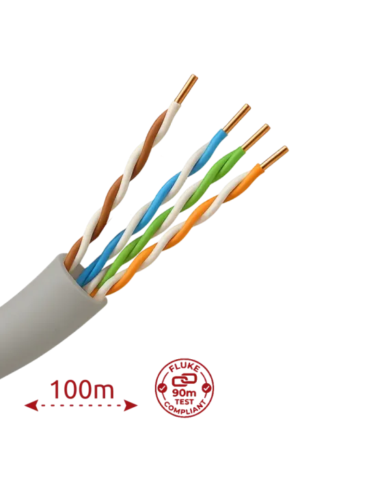 Safire Cable UTP categoría 5E - Conductor CCA - Diámetro 24 AWG-0,52mm