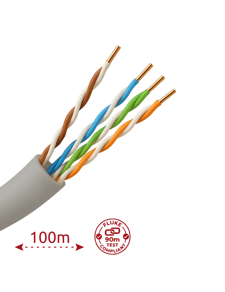 Safire Cable UTP categoría 5E - Conductor CCA - Diámetro 24 AWG-0,52mm