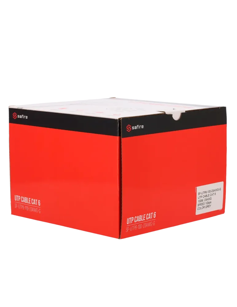 Safire Cable UTP categoría 6 - Conductor CCA - Diámetro 23 AWG-0,58mm
