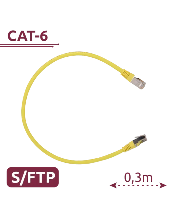 SAFIRE Cable SFTP - Ethernet - Conectores RJ45 - Categoría 6A - 0,3 m