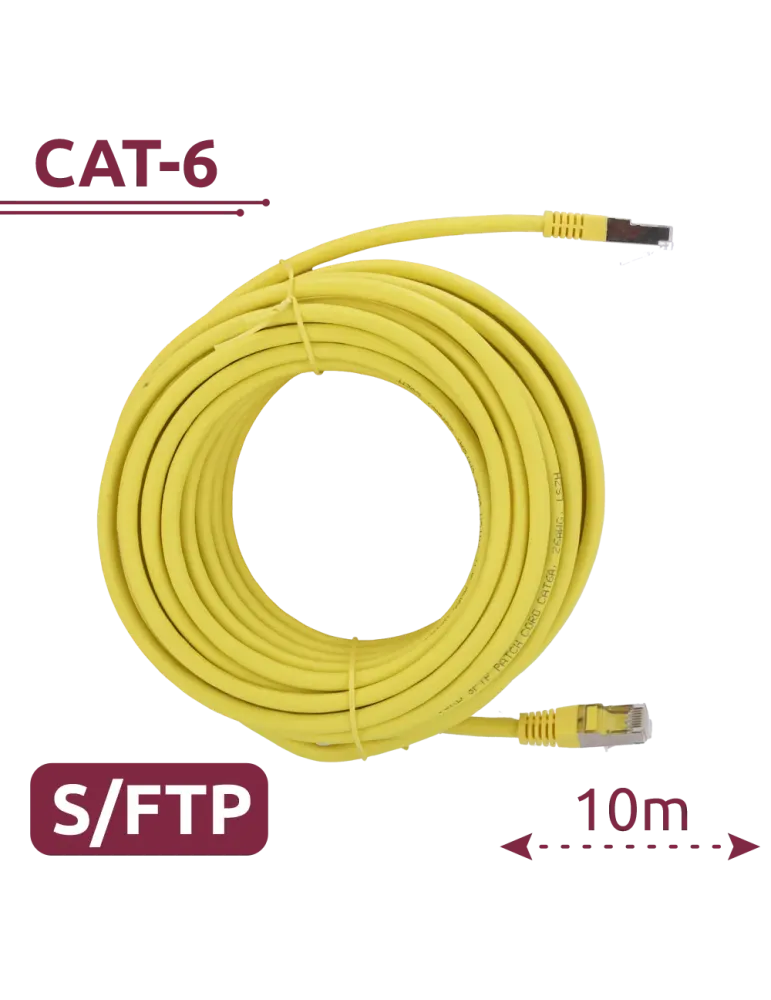 SAFIRE Cable SFTP - Ethernet - Conectores RJ45 - Categoría 6A - 10 m -