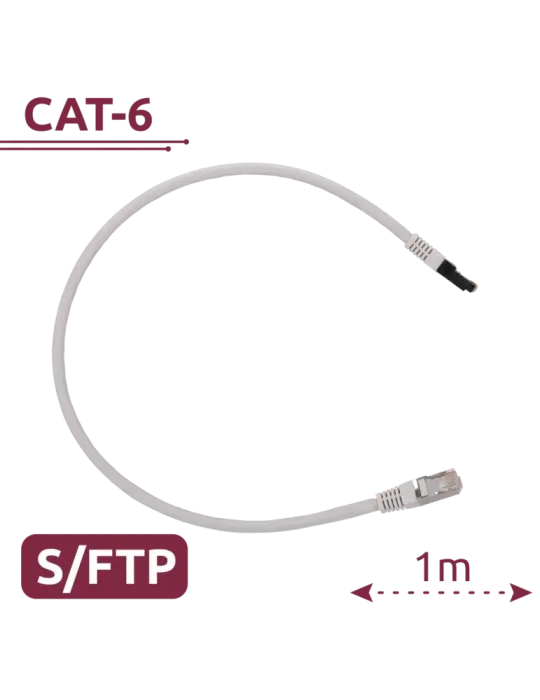 SAFIRE Cable SFTP - Ethernet - Conectores RJ45 - Categoría 6A - 1 m -