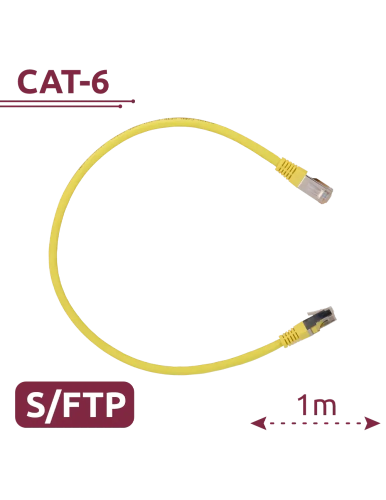 SAFIRE Cable SFTP - Ethernet - Conectores RJ45 - Categoría 6A - 1 m -