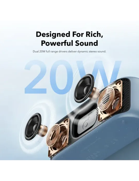 SOUNDCORE Altavoz portátil Soundcore by Anker - 2 diafragmas estereo -