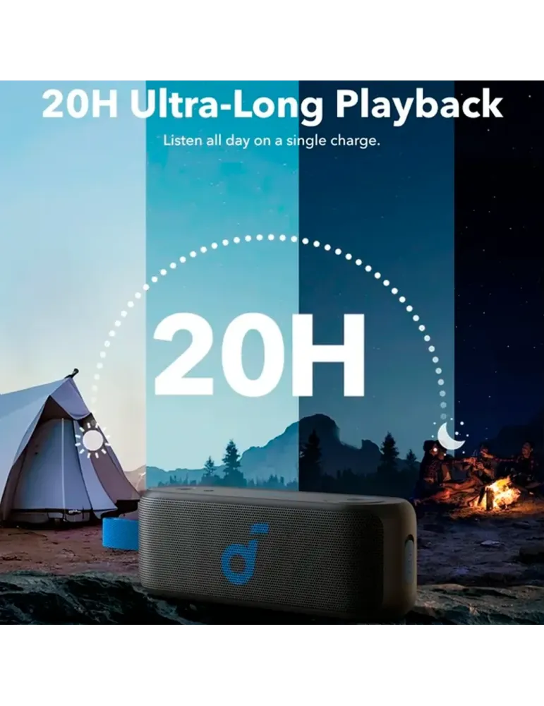 SOUNDCORE Altavoz portátil Select 3 Soundcore by Anker - 2 diafragmas