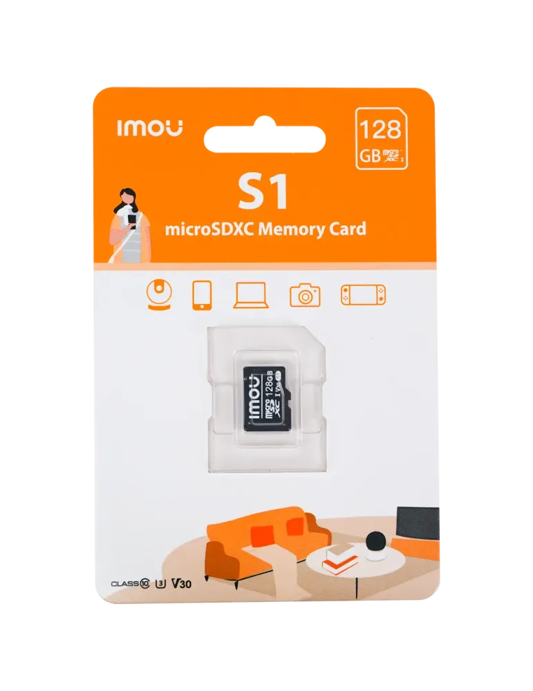 IMOU Tarjeta microSD Imou - Capacidad 128 GB - Clase 10 | Velocidad R/