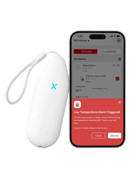 X-SENSE Termómetro y sensor de humedad inalámbrico - Conexión base SBS