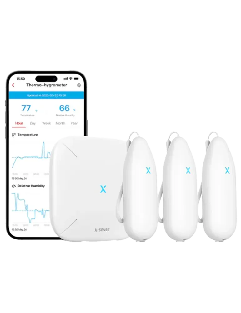 X-SENSE - Kit 3+1 TPH con puerta de enlace - 3 sensores de temperatura