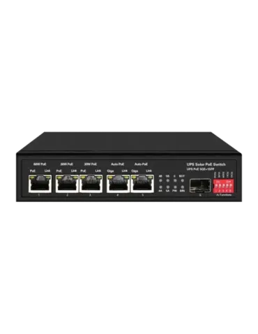 MARCA BLANCA Switch PoE - 5 puertos PoE + 1 SFP - Velocidad de puertos