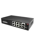 MARCA BLANCA Switch PoE - 8 puertos PoE + 2 Uplink RJ45 - Velocidad 10