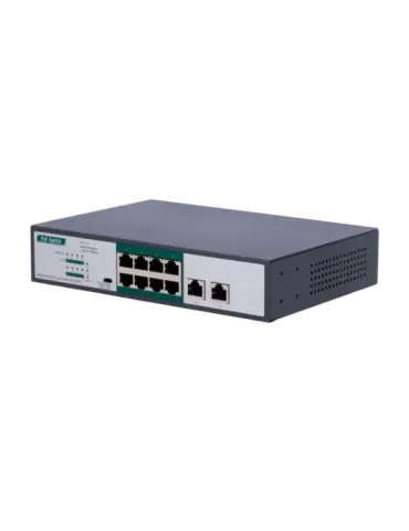 MARCA BLANCA Switch PoE - 8 puertos PoE FE + 2 GE - Velocidad 8 x10/10