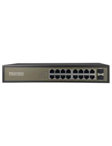 MARCA BLANCA Switch de sobremesa - 16 puertos Gigabit RJ45 - 2 SFP Upl