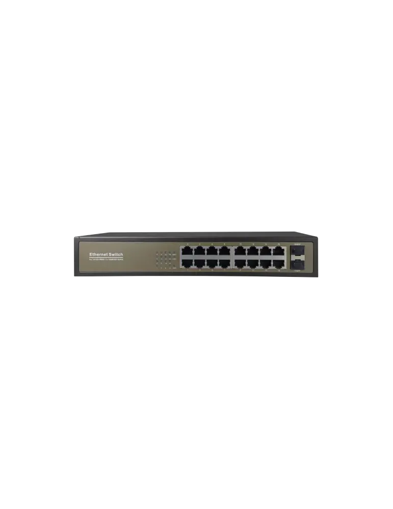 MARCA BLANCA Switch de sobremesa - 16 puertos Gigabit RJ45 - 2 SFP Upl