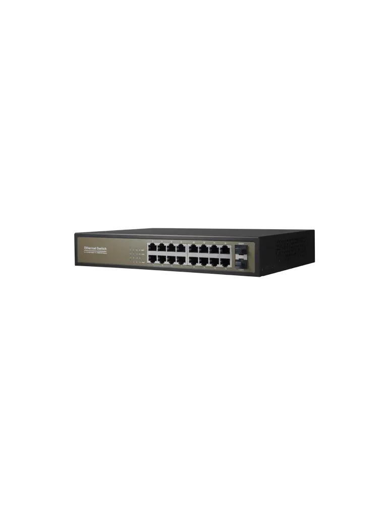 MARCA BLANCA Switch de sobremesa - 16 puertos Gigabit RJ45 - 2 SFP Upl