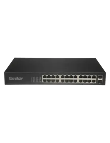 SAFIRE Switch - 24 puertos RJ45 + 2 SFP GIGA - Velocidad de puertos 10