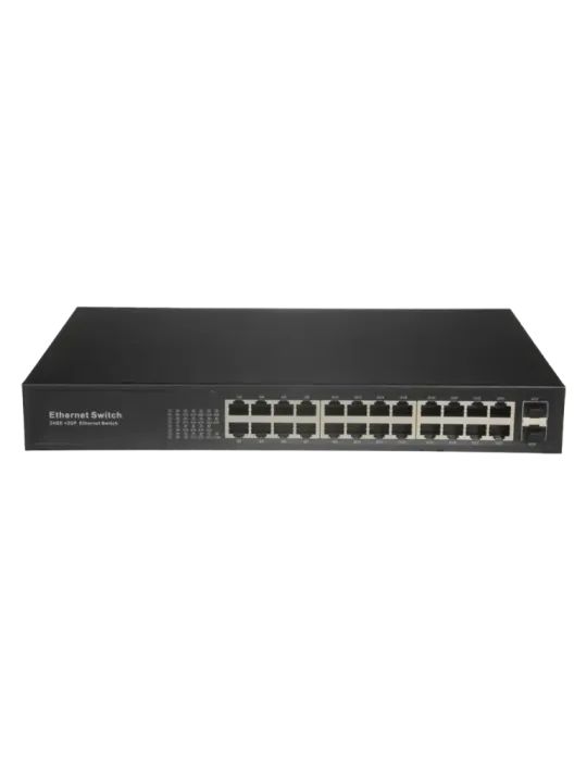 SAFIRE Switch - 24 puertos RJ45 + 2 SFP GIGA - Velocidad de puertos 10