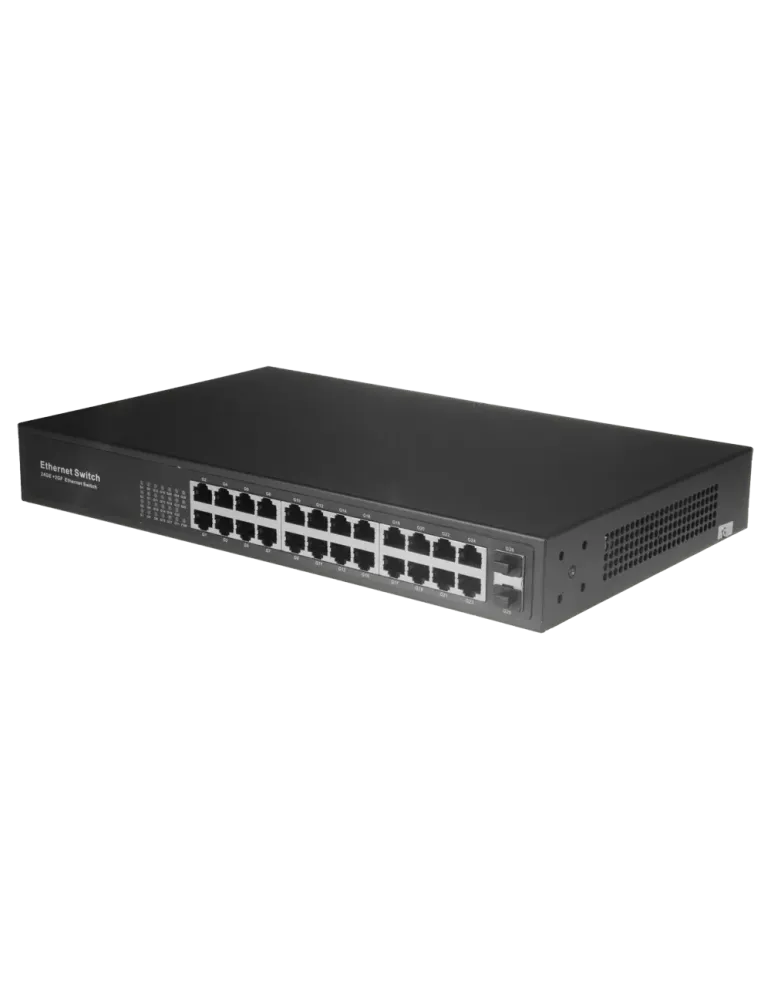 SAFIRE Switch - 24 puertos RJ45 + 2 SFP GIGA - Velocidad de puertos 10