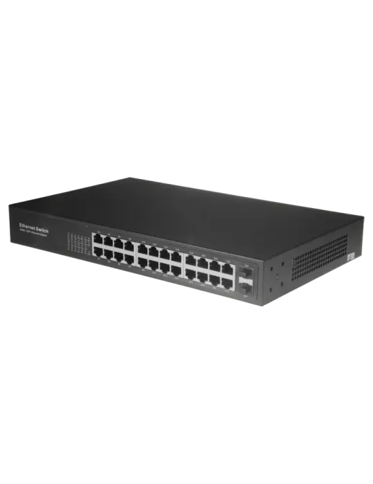 SAFIRE Switch - 24 puertos RJ45 + 2 SFP GIGA - Velocidad de puertos 10