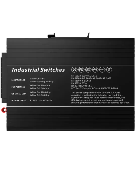 MARCA BLANCA Switch PoE Marca Blanca - Montaje en carril DIN - 24 Puer