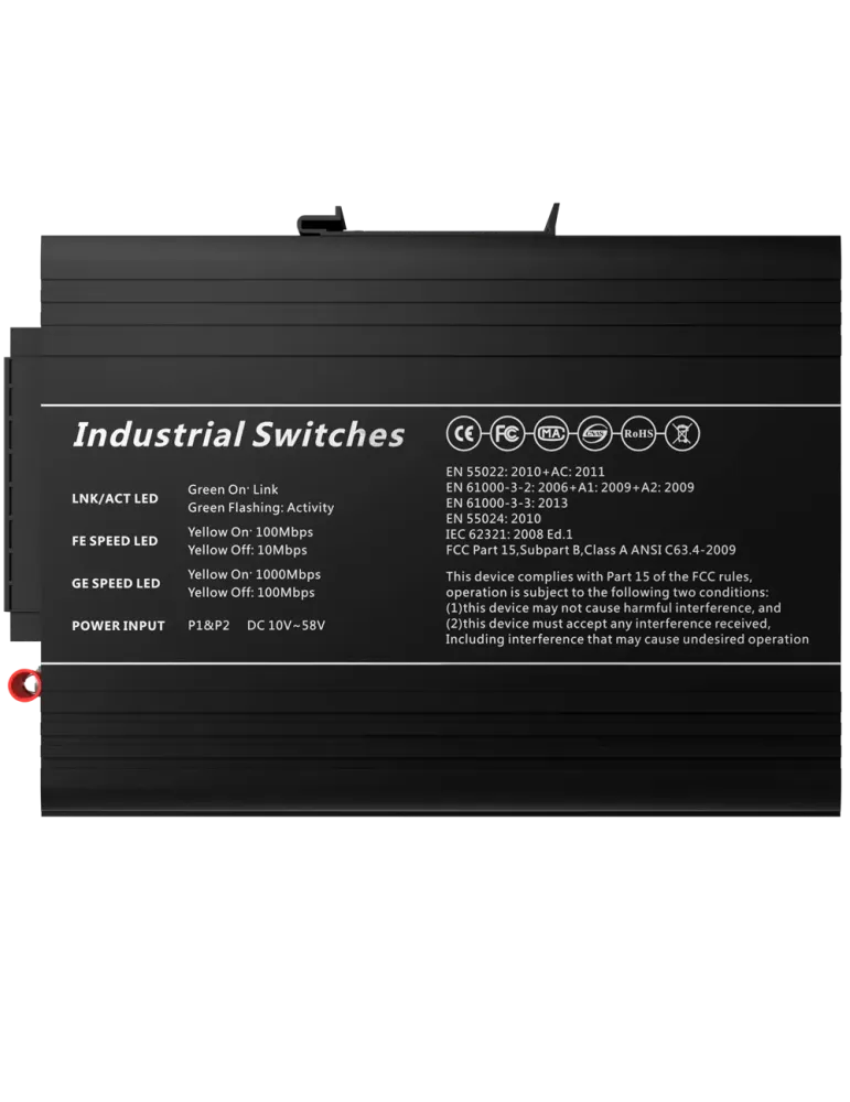 MARCA BLANCA Switch PoE Marca Blanca - Montaje en carril DIN - 24 Puer