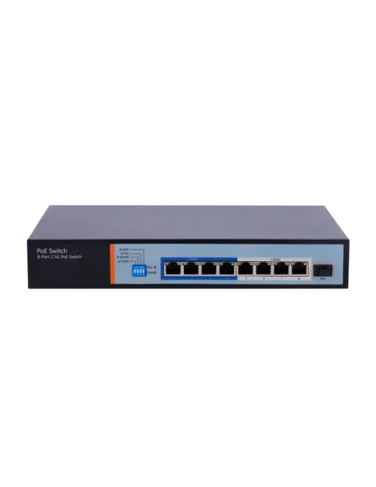 MARCA BLANCA Switch Hi-PoE Multigagibit 2,5Gbps - 8 puertos PoE + 1 Up