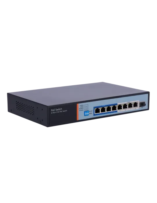 MARCA BLANCA Switch Hi-PoE Multigagibit 2,5Gbps - 8 puertos PoE + 1 Up