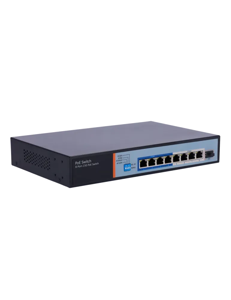 MARCA BLANCA Switch Hi-PoE Multigagibit 2,5Gbps - 8 puertos PoE + 1 Up