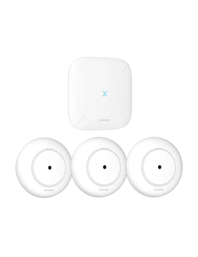 X-SENSE Detector inteligente de fugas de agua - Pack 3 SWS51 + 1 Base