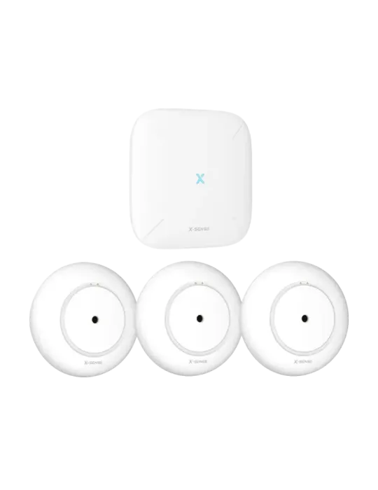 X-SENSE Detector inteligente de fugas de agua - Pack 3 SWS51 + 1 Base