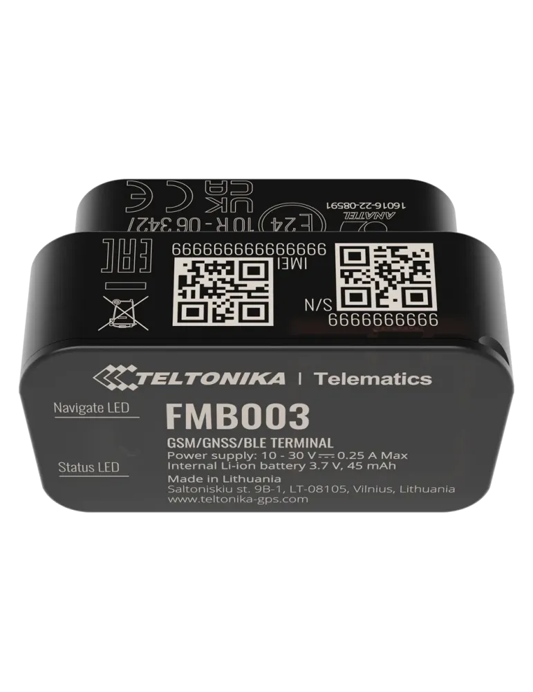 TELTONIKA Tracker Plug y Play para vehículos - Conexión OBD - Instalac